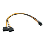 Adaptador De Alimentación Inline 2x 5,25" A Pci-E De 6 Pines 0,3 M