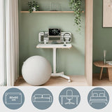 Leitz Ergo Sitz Mehtisch Höhenver. Klein Con Rollen Blanco