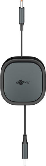 Cable Usb-C Autorretráctil, 1 M, Negro/Plateado 

Cable De Carga Usb De 15 W En Una Robusta Caja.