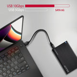 EAN 8595247906779 - Axagon EE25-GTR USB-C 3.2 Gen 2 - SATA 6G 2.5\" externes Festplattengehäuse geriffelt Carcasa de disco du imagen 6