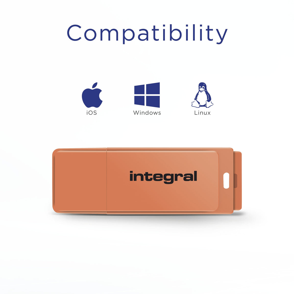 Usb Flash Drive Neon 32gb Naranja