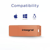 Usb Flash Drive Neon 32gb Naranja
