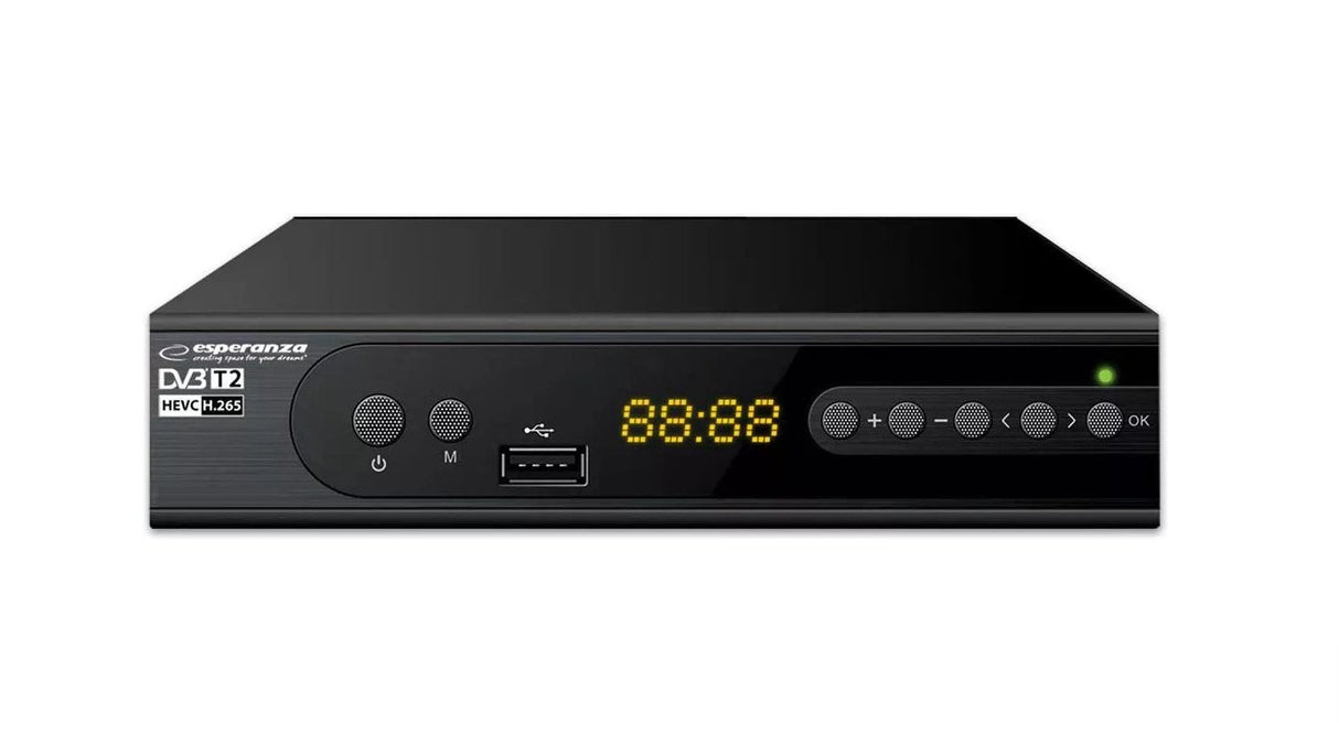 Sintonizador Esperanza Dvb-T2 H.265 / Hevc Ev106r