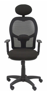 Silla Alocen Malla Negra Asiento Bali Negro Brazos