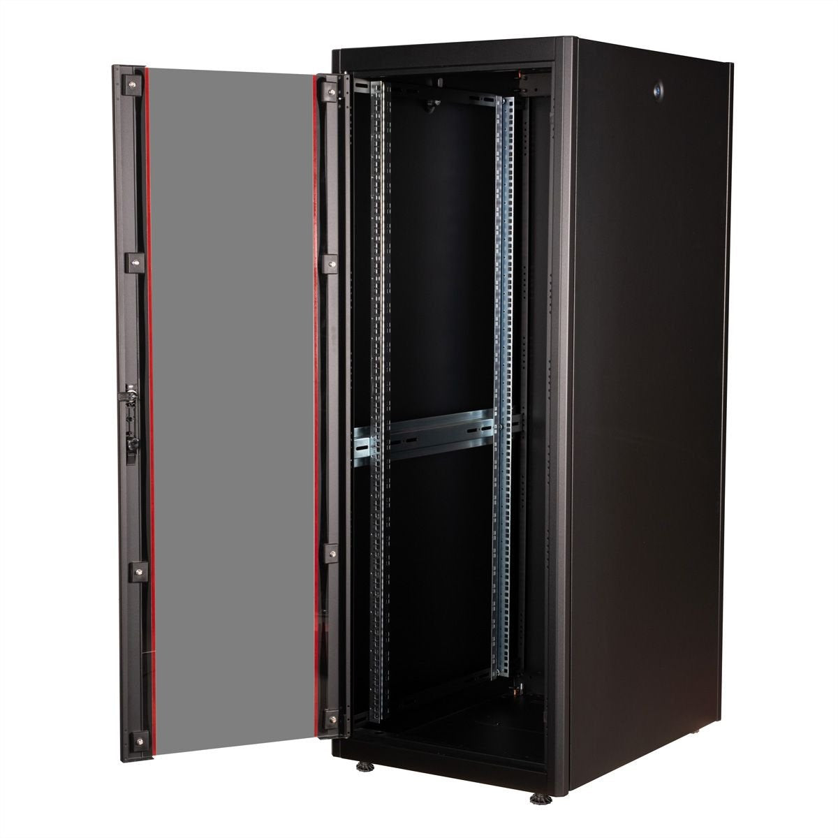 Roline 19-Zoll Netzwerkschrank Basic 32 He, 600x800 Bxt Glastr Schwarz