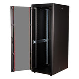 Roline 19-Zoll Netzwerkschrank Basic 32 He, 600x800 Bxt Glastr Schwarz