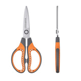 Erichkrause Protector Tijeras De Acero Inoxidable 16.5cm - Funda Protectora - Gris/Naranja