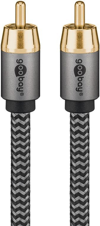 Goobay Más Mono Cinch Cable Negro/Plateado, 2 Metros 65296