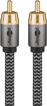 Goobay Más Mono Cinch Cable Negro/Plateado, 2 Metros 65296