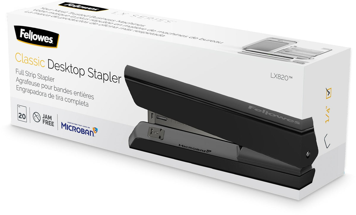 Fellowes Grapadora Lx820 20 Hojas/Tiras Completas Negro
