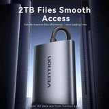 Lector De Tarjetas Externo Vention Clohb Usb Tipo-C