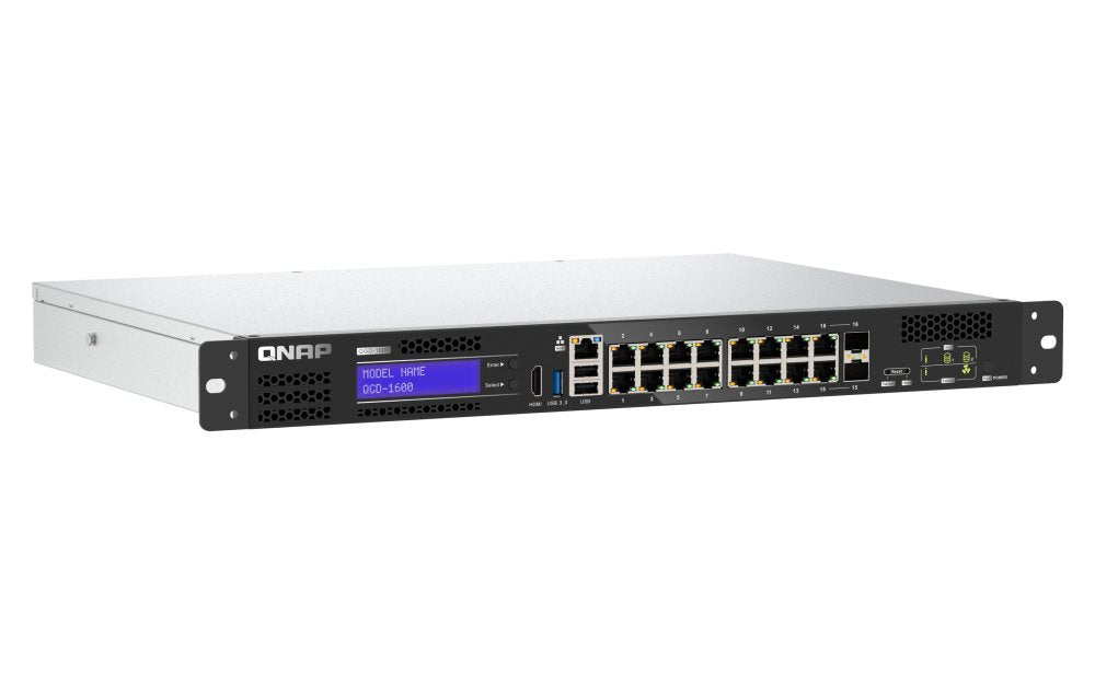 Qnap Qgd-1600  4 X 10/100/1000 (Poe++) + 10 X 10/100/1000 (Poe+) + 2 X Gigabit Sfp (Poe+) Combinado - Montaje En Rack - Ac