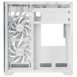 Caja Pc Micro Atx Mars Gaming Mc-View3w Gpu Max 330mm Cristal Templado Panoramico Argb Usb-C Blanca
