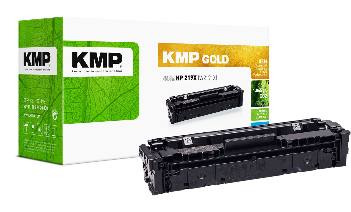 Kmp Gold Toner Hp 219x W2191x Cyan 2500 Copias Remanufactured