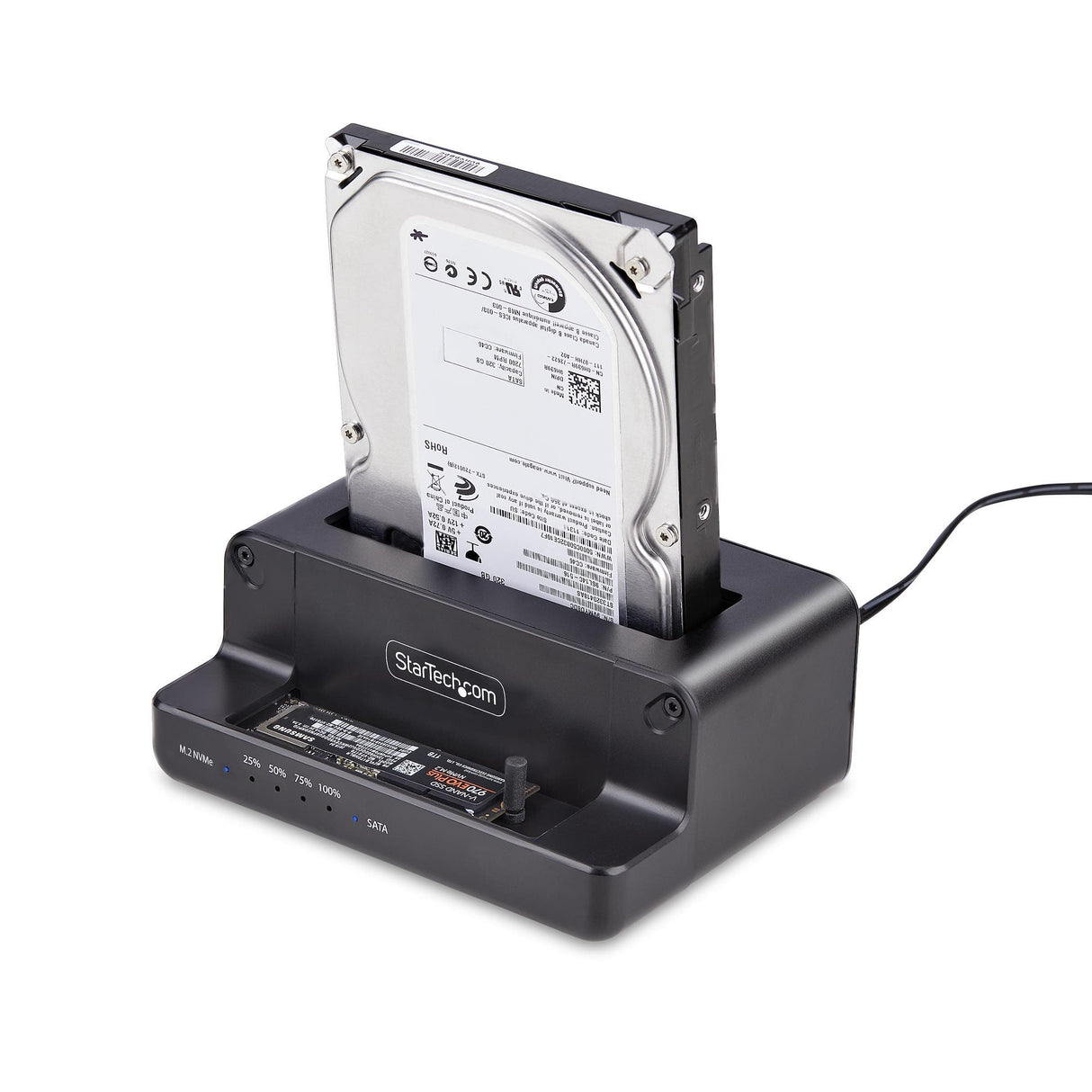Clonador Nvme M.2 A Sata De 2.5/3.5 - Duplicador De 2 Bah As