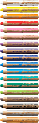 Stabilo Lápices De Colores Woody 3 En 1 Estuche De 5 Azul Ultramar