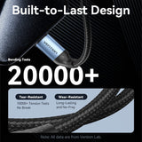 Cable Usb 2.0 Tipo-C 5a Vention Trebd Usb Tipo-C Macho Usb Tipo-C Macho Hasta 240w 480mbps 50cm Azul Y Negro