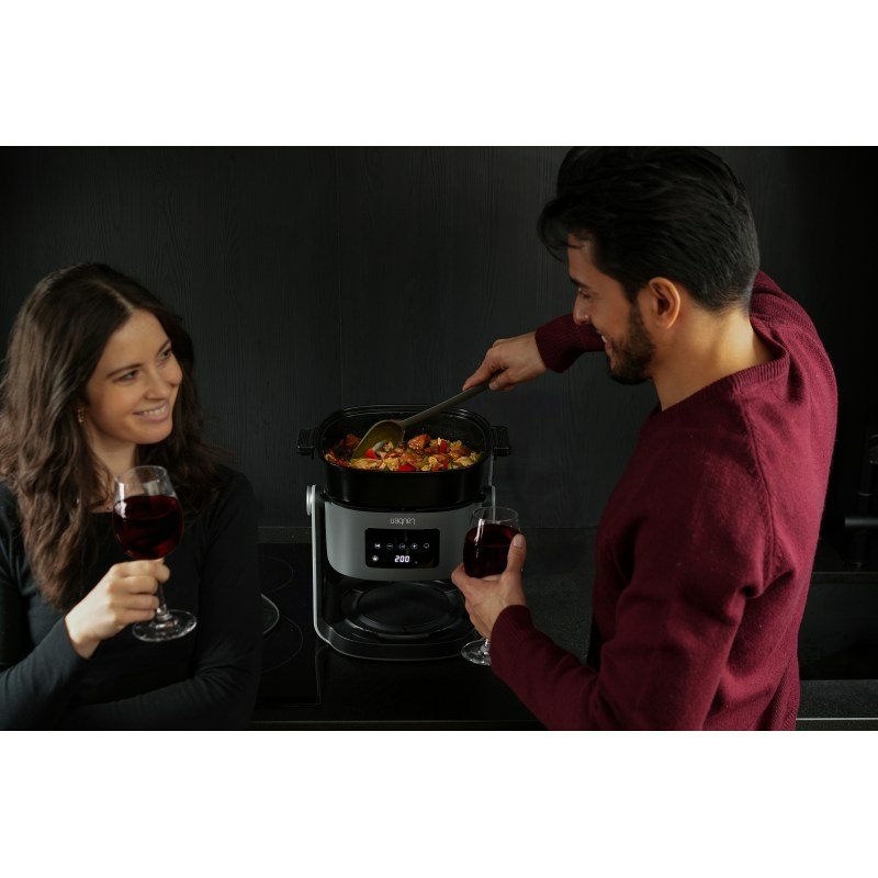 Freidora Lauben Lbafmggaf55ba Sencillo 5,5 L 1500 W Freidora De Aire Caliente Gris