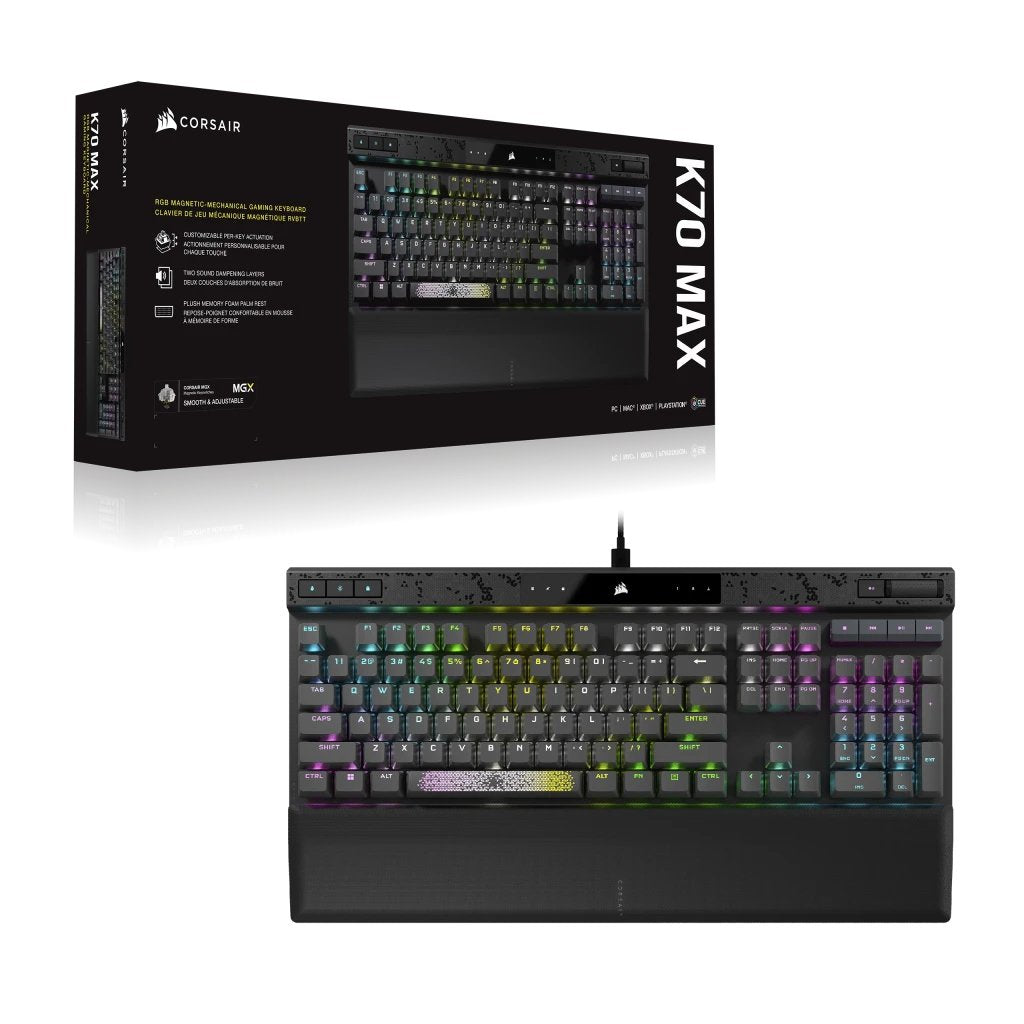 Teclado Alemán Corsair K70 Max Usb Negro