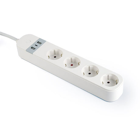 EAN 8716309128506 - Gembird TSL-PS-S4U-01-W regleta inteligente 4 salidas AC Tipo E 1,5 m 3 3880 W Blanco imagen 3