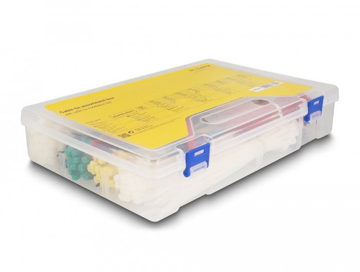 Delock Caja De Surtido De Bridas Con Herramienta De Instalación De Bridas 600 Piezas De Colores Surtidos