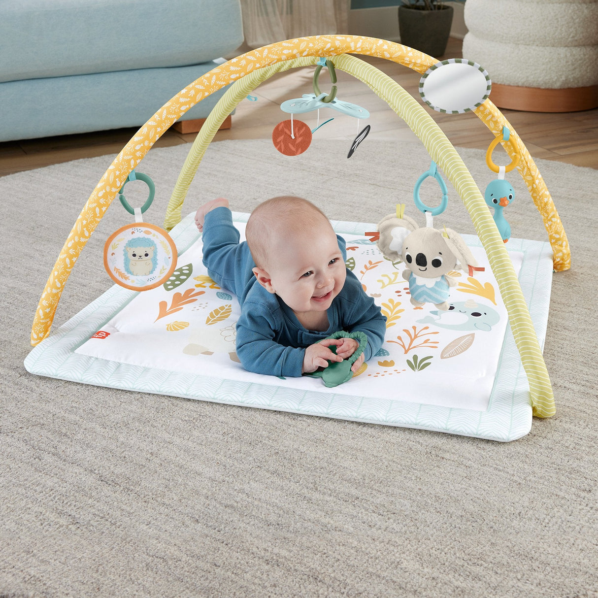 Gimnasio Para Recién Nacidos Simply Senses De Fisher-Price (Sensimals '24), Arco/Manta De Juego
