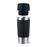 Taza Térmica Emsa Travel Mug  Waves Negro/Acero Inoxidable, 0,36 Litros N2021200