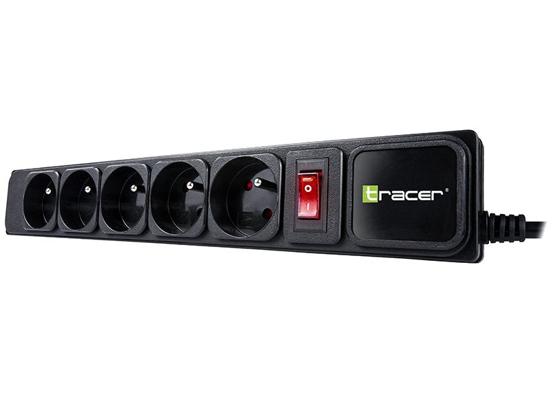 Protector Contra Sobretensiones Tracer Powerwatch 3,0 M Negro (5 Salidas)