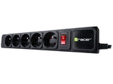Protector Contra Sobretensiones Tracer Powerwatch 3,0 M Negro (5 Salidas)