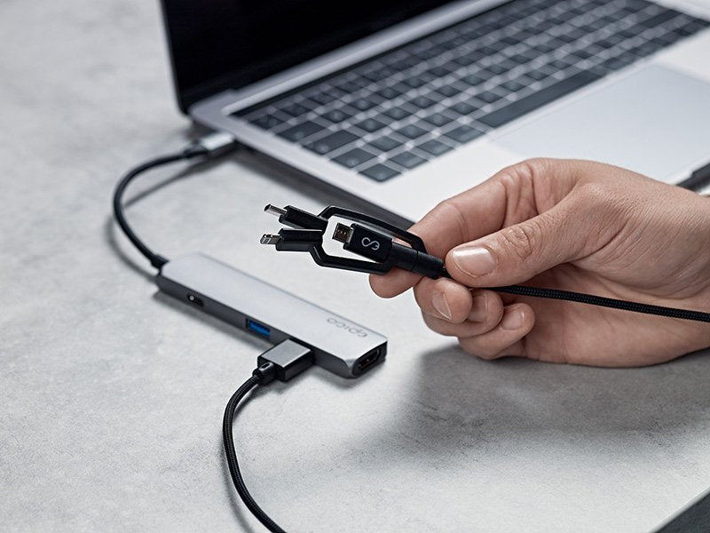 Epico Hub Usb-C A 4k Hdmi  2usb-A  Usb-C - Gris Espacial