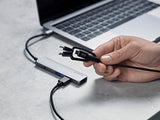 Epico Hub Usb-C A 4k Hdmi  2usb-A  Usb-C - Gris Espacial