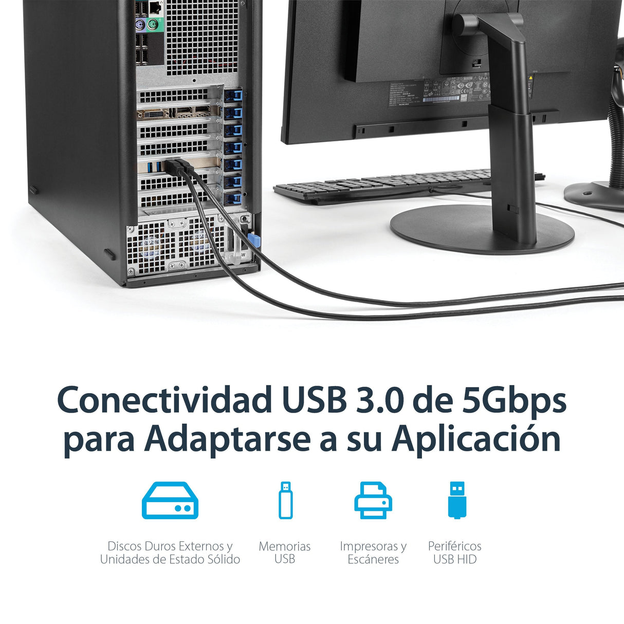 Startech Tarjeta Pci Express 4 Puertos Usb 3.0 Uasp 2 Canales De 5gbps Pexusb3s44v