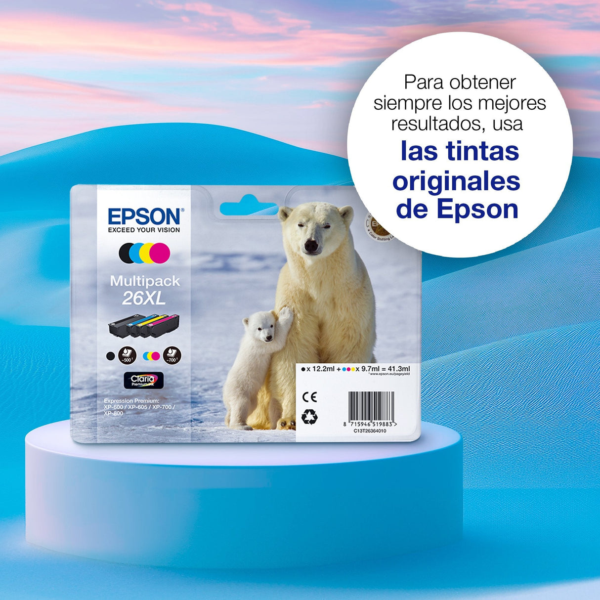 Epson 26 Cartucho Tinta Photo Negro Capacidad Standard 4.7ml 200 Photos 1-Pack Rf-Am Blister
