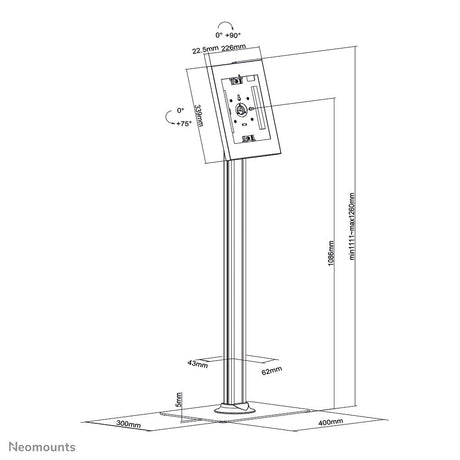 EAN 8717371449346 - Neomounts FL15-650WH1 soporte de seguridad para tabletas 27,9 cm (11") Blanco imagen 11