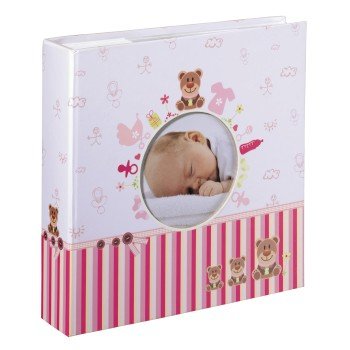 Hama Moni Álbum De Foto Y Protector Rosa, Blanco 200 Hojas 10 X 15