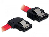 Delock Cable Sata 50cm Left/Straight Metal Red