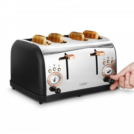 EAN 4260645681033 - Lauben LBN4ST1500BC tostadora 6 4 rebanada(s) 1500 W Negro, Acero inoxidable imagen 5