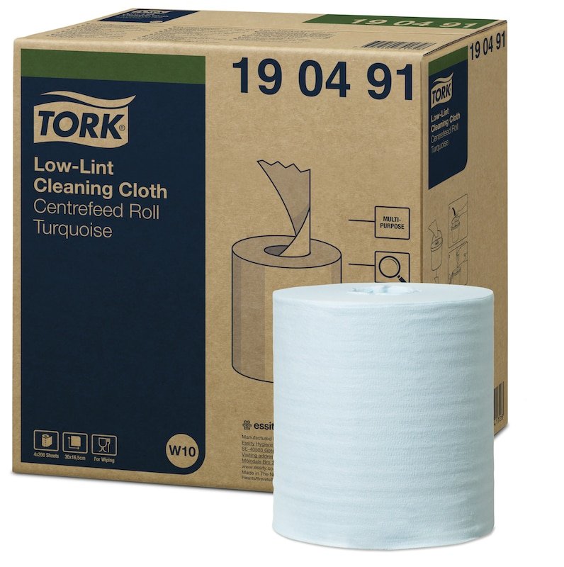 Tork Putztuchrollen Premium W10 1-Lagig Turquesa, 200 Hojas, 4 Rollos