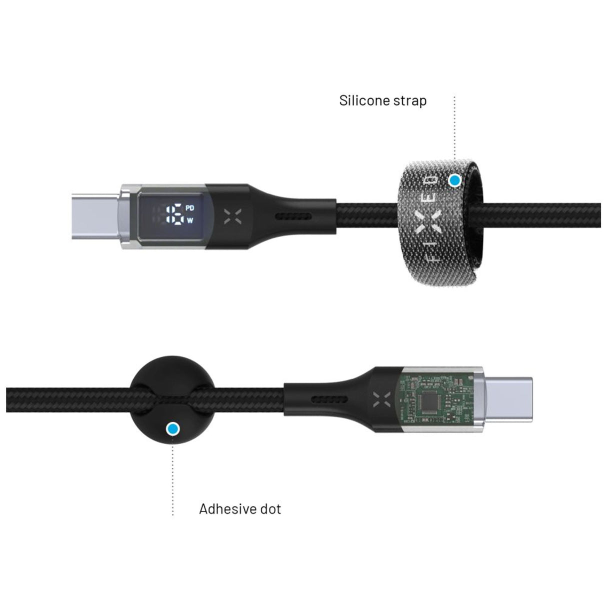 EAN 8591680164820 - FIXED FIXDD-CC2-BK cable USB USB 2.0 2 m USB C 4,8 Gbit/s 100 W Negro imagen 5
