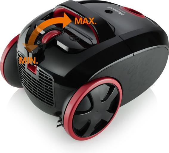 Aspirador Gorenje Vce21sfbkr  Con  Bolsa, Potencia 850 W, Radio De Trabajo 8 M, Negro