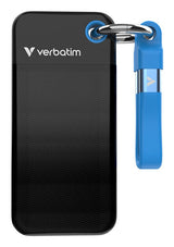Verbatim Ssd 512gb, Usb 3.2, Tipo-C, Pocket, Negro/Azul