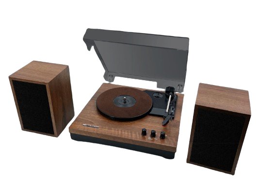 Muse Mt-108 Bt Madera / Tocadiscos Estéreo Con Altavoces