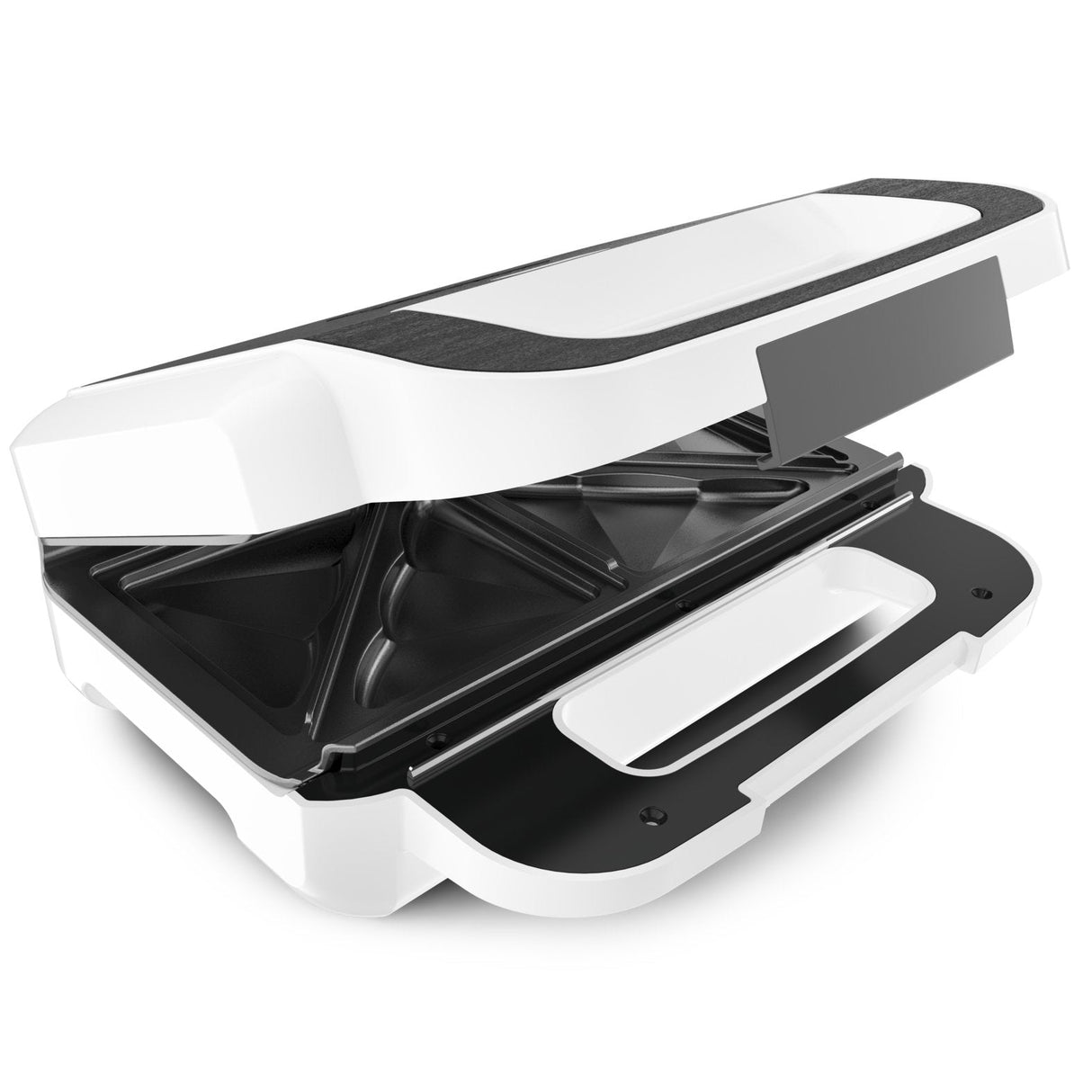Sandwichera  Tefal Snack Xl Sw7011, Blanco/Gris, 850 Vatios, Con 2 Juegos De Platos Sw 7011