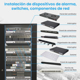 Armario Extralink 37u 600x600 Negro Rackmount  De Pie