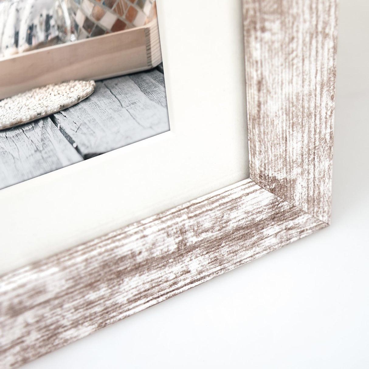 Zep Nelson 6 3x10x15 Marco De Madera 3q Blanco/Marron V23106