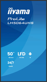 EAN 4948570125340 - iiyama LH5064UHS-B1AG pantalla de señalización Pantalla plana para señalización digital 127 cm (50") Wifi imagen 3