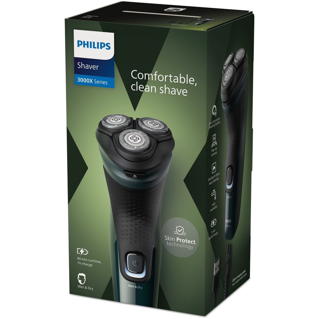 Afeitadora  Philips Shaver 3000x Series X3002/00  Eléctrica En Seco Y En Húmedo
