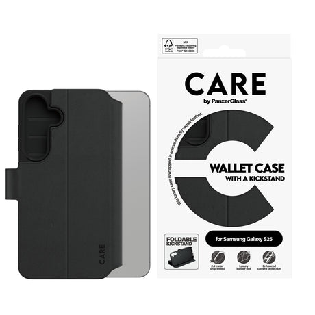 EAN 5715685016707 - PanzerGlass CARE™ by ® Wallet Case w. Kickstand Samsung Galaxy S25 funda para teléfono móvil Negro imagen 3