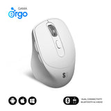 EAN 8436586743024 - SUBBLIM RATON OPTICO DUAL COMFORT ERGO DUAL BATERIA BLANCO ratón Universal mano derecha Bluetooth + USB T imagen 1