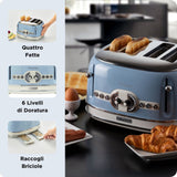 EAN 8003705114951 - Ariete 0156/05 6 4 rebanada(s) 1600 W Azul claro imagen 4